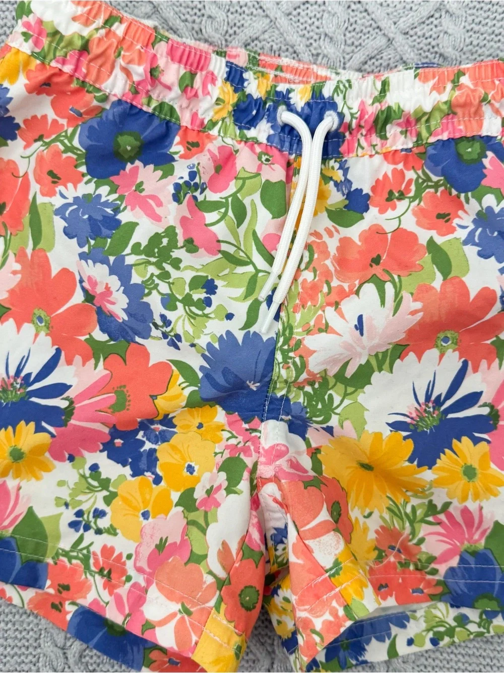 Janie and Jack Matching Siblings Floral Swimsuits Boy Size 3 Baby Girl 6-12M
